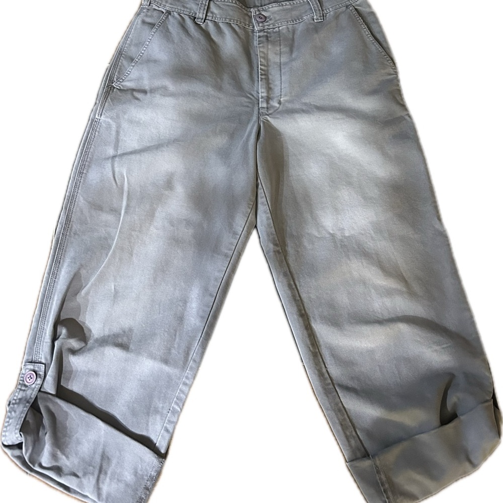 Free People Blue Wide-Leg Chinos Trousers
